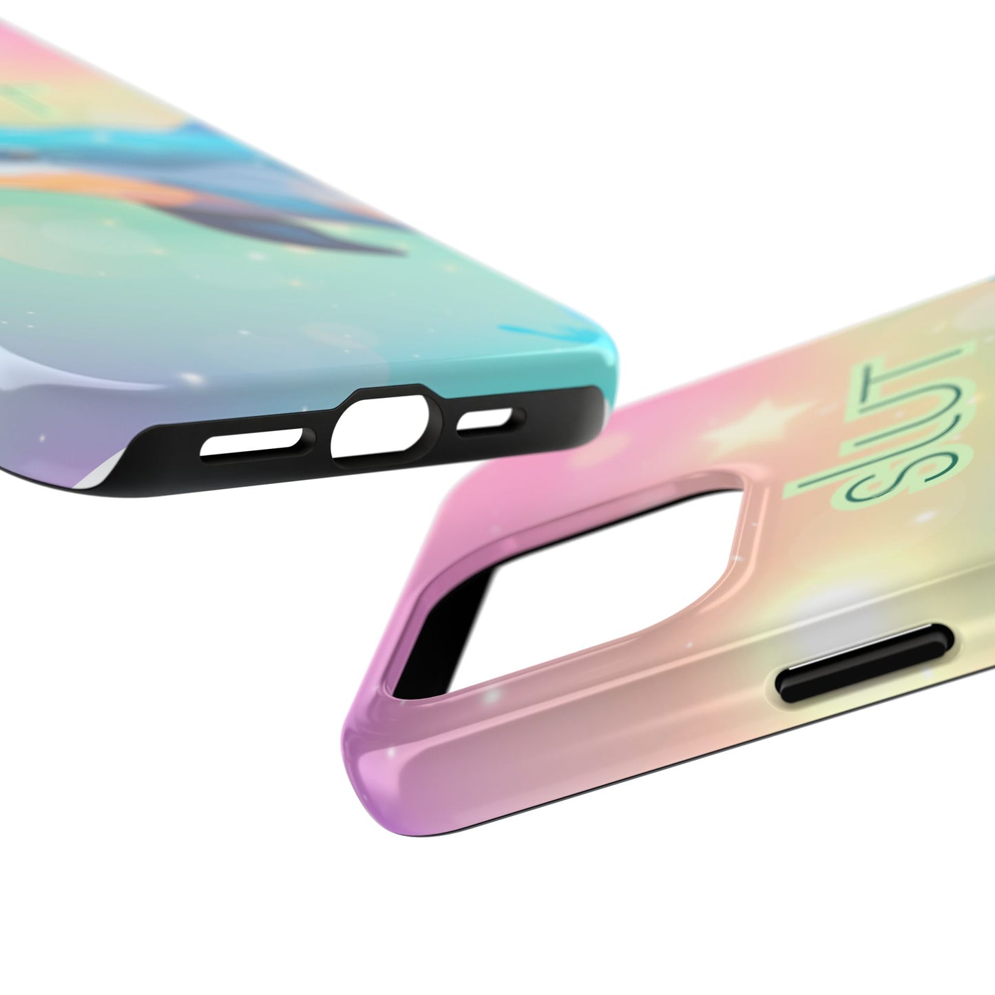 Dolphin Art Phone Case - Colorful Tough Case with 'SLUT' Design