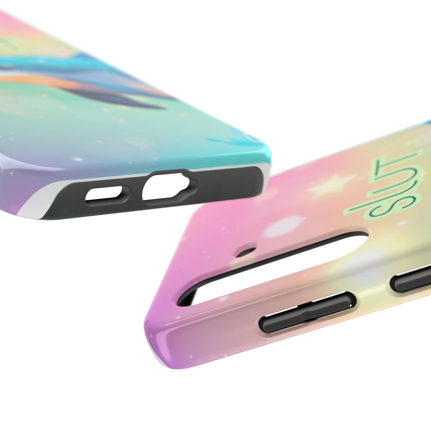 Dolphin Art Phone Case - Colorful Tough Case with 'SLUT' Design