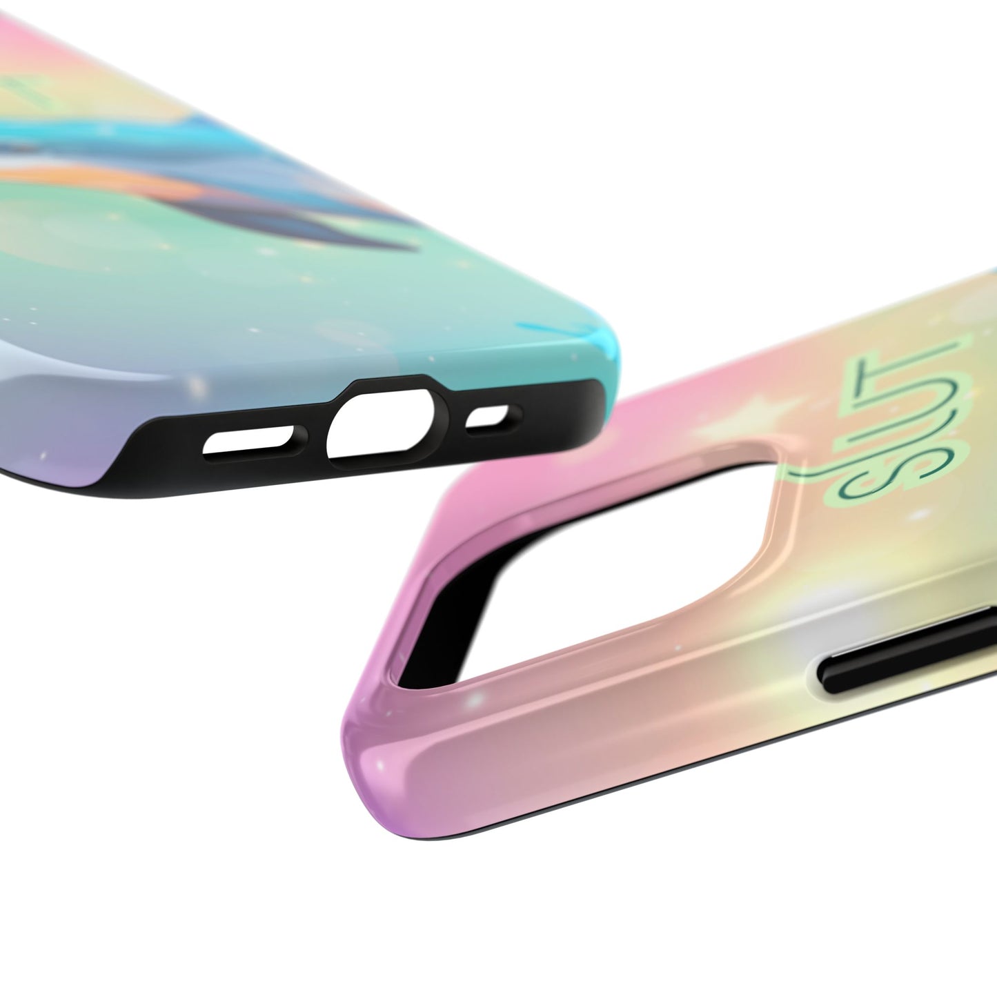 Dolphin Art Phone Case - Colorful Tough Case with 'SLUT' Design