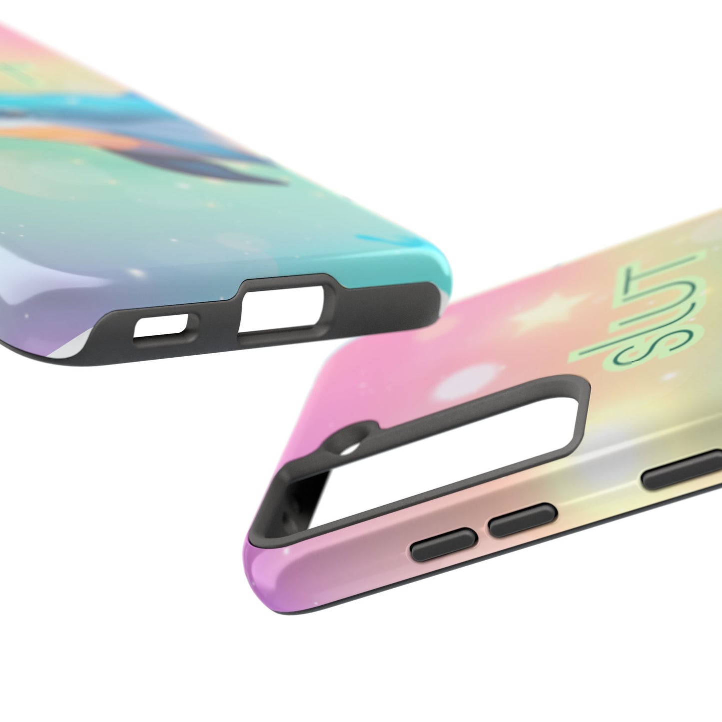 Dolphin Art Phone Case - Colorful Tough Case with 'SLUT' Design