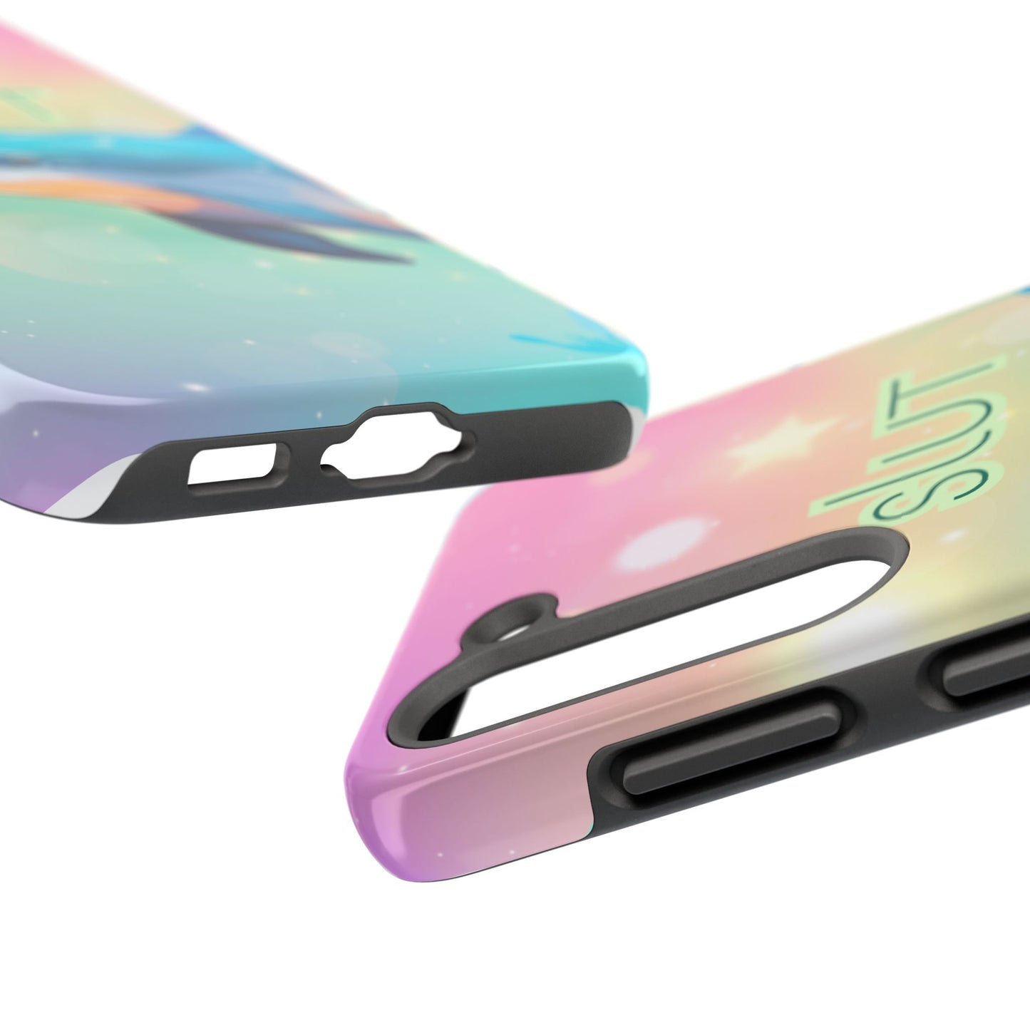Dolphin Art Phone Case - Colorful Tough Case with 'SLUT' Design