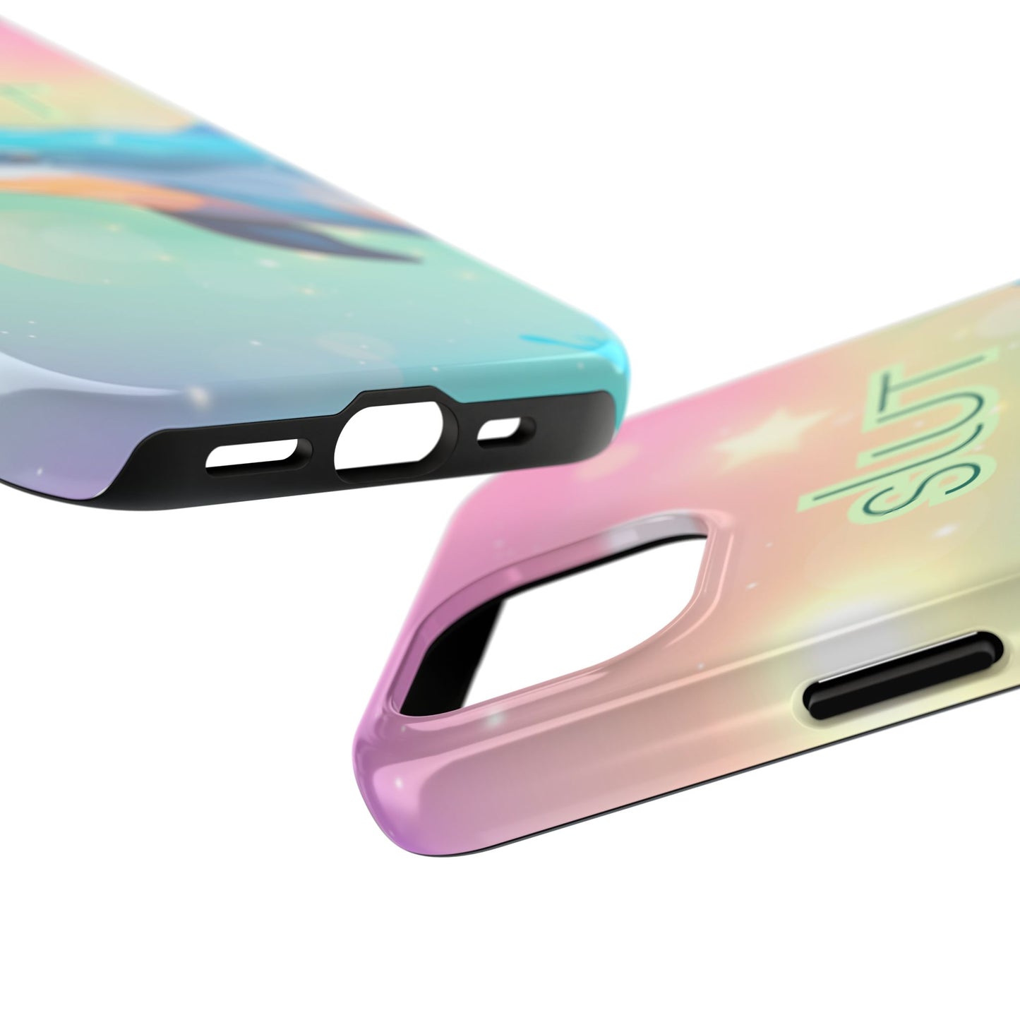 Dolphin Art Phone Case - Colorful Tough Case with 'SLUT' Design