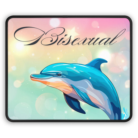 Colorful Dolphin Gaming Mouse Pad - Bisexual Pride Design