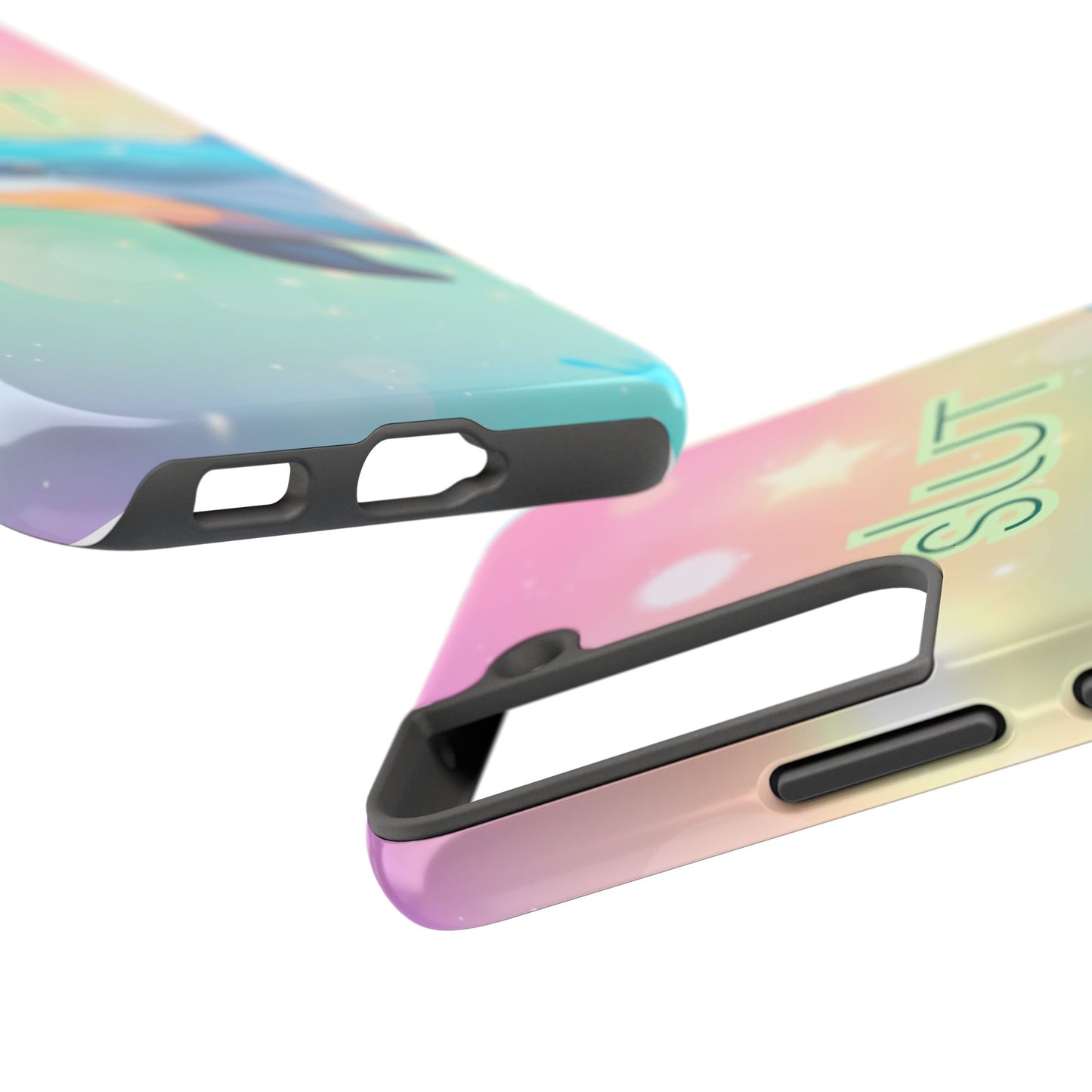 Dolphin Art Phone Case - Colorful Tough Case with 'SLUT' Design